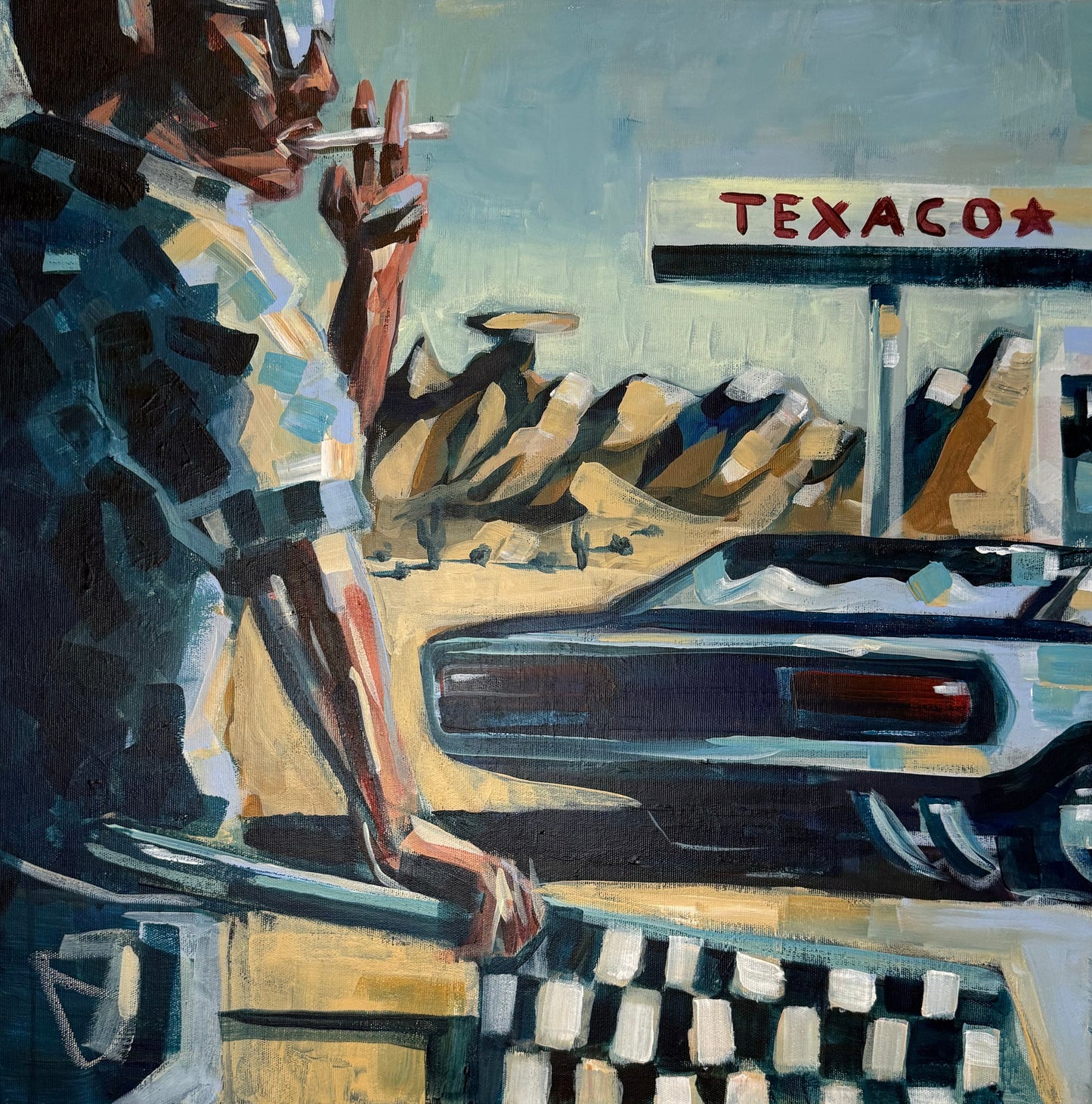 The Last Race — Original Painting 60×60 cm
