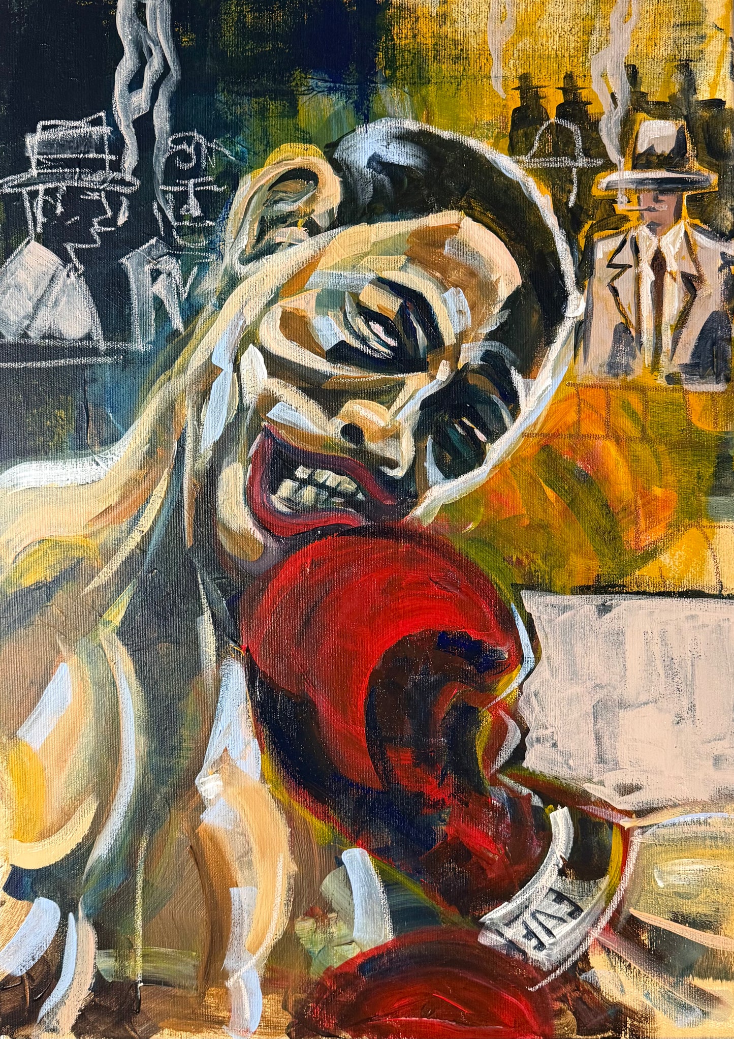 In the 5th You Go Down — Original Painting 50×70 cm