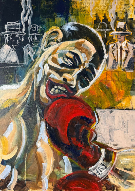 In the 5th You Go Down — Original Painting 50×70 cm