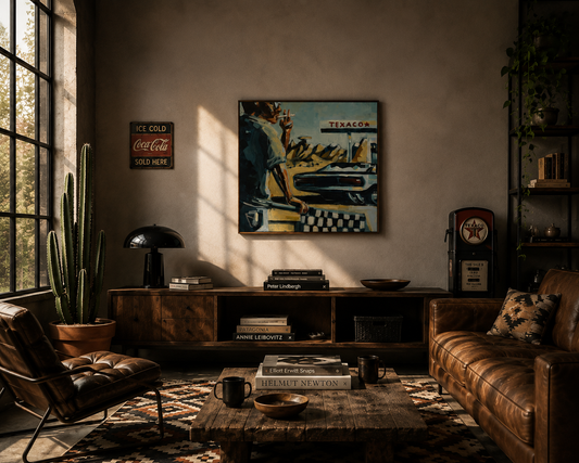 The Last Race — Original Painting 60×60 cm